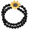  Bracelet perles tournesol hippie noir adulte, fig. 1 