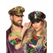  Casquette à sequins réversibles arc-en-ciel et or adulte, fig. 1 