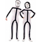  Déguisement avec masques Stickman adulte, fig. 1 