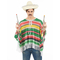  Mexikaner-Kostüm Poncho für Herren bunt, fig. 1 