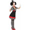  Déguisement mime robe noir et rouge femme, fig. 1 