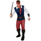  Déguisement Pirate rayures rouges et noires homme, fig. 1 