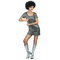  Déguisement robe disco argentée femme, fig. 1 