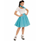  Jupe et foulard turquoise à pois années 50 femme, fig. 1 