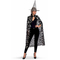 Set sorcière chapeau et cape noir et argent femme, fig. 1 