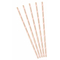  10 Pailles en carton roses rayées doré métallisé 19,5 cm, fig. 1 