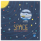  Space Adventure-Servietten Weltall-Tischzubehör 20 Stück bunt 33 x 33 cm, fig. 1 