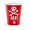  6 Gobelets en carton fête de pirate rouges 220 ml, fig. 1 
