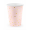  6 Gobelets en carton rose pâle et pois dorés 260 ml, fig. 1 