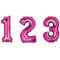  Ziffern-Folienballon Geburtstags-Partydeko pink 86 cm, fig. 1 