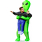  Déguisement gonflable porté par un alien adulte, fig. 1 