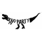  Guirlande en carton squelette dino party noire 90 x 20 cm, fig. 1 