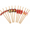  12 Pailles pompier kraft et rouges 19,5 cm, fig. 1 