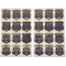  24 Stickers badge de police marine et or 4 cm, fig. 1 