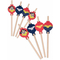  8 pailles médaillon en carton Wonder Woman 20cm, fig. 1 
