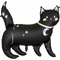  Palloncino gatto nero in alluminio, fig. 1 