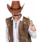  Chapeau cowboy marron à bordures noires adulte, fig. 2 