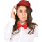 Chapeau melon plastique pailleté rouge adulte, fig. 2 