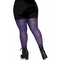  Collants rayés noirs et violets grande taille femme, fig. 2 