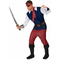  Déguisement Pirate rayures rouges et noires homme, fig. 2 
