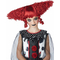  Perruque clown psycho rouge femme, fig. 2 