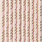  10 Pailles en carton roses rayées doré métallisé 19,5 cm, fig. 2 