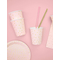  6 Gobelets en carton rose pâle et pois dorés 260 ml, fig. 2 