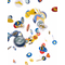  160 Confettis Justice League 2cm, fig. 4 