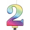  Bougie chiffre multicolore 8 cm, fig. 3 