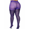  Collants rayés noirs et violets grande taille femme, fig. 4 