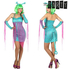  Déguisement pour Adultes Bleu Alien Sexy 4 pcs, fig. 1 