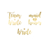  13 Tatuaggi temporanei Team Bride dorati, fig. 1 