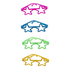  4 bunte Mini Brillen in Sternenform Neon, fig. 1 
