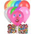  10 Ballons stickers visage multicolores 30 cm, fig. 1 