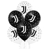  12 Ballons en latex Juventus™ noirs et blancs 30 cm, fig. 1 