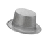  Chapeau haut de forme plastique pailleté argent adulte, fig. 1 