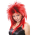  Perruque chanteuse de rock rouge et noire femme, fig. 1 