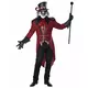Schauriger Dompteur Herrenkostüm für Halloween Hutmacher rot-schwarz-gold, Größe: Large