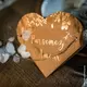10 herzförmige Kraftpapiertüten "Streue die Liebe" in Kraft und Bronze für die Hochzeit, image 2