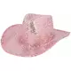 Hellrosa Pailettenhut für Damen, image 2